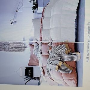 KASENTEX Twin Rose/Beige DownAlternative Quilted Comforter/insert Reversible New